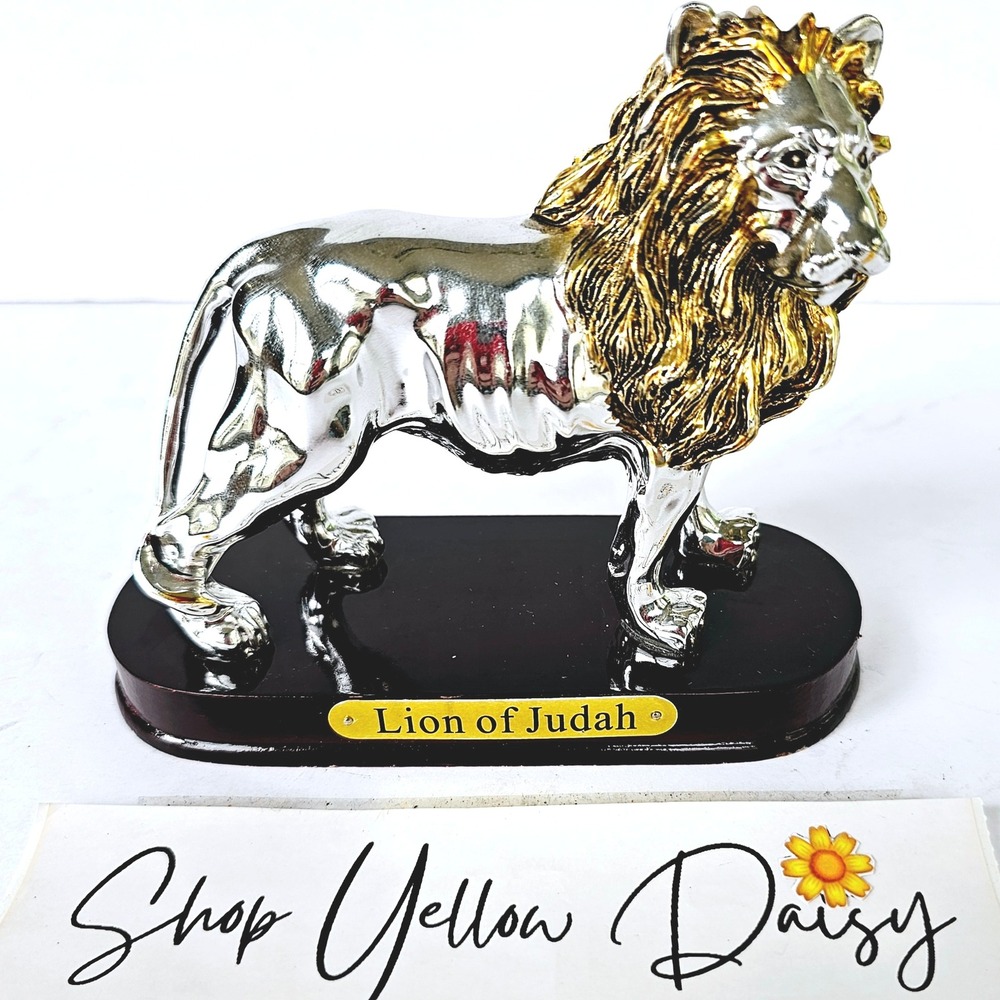 Trinity Broadcasting Network Lion of Judah Silver Gold Figurine Religious Statue